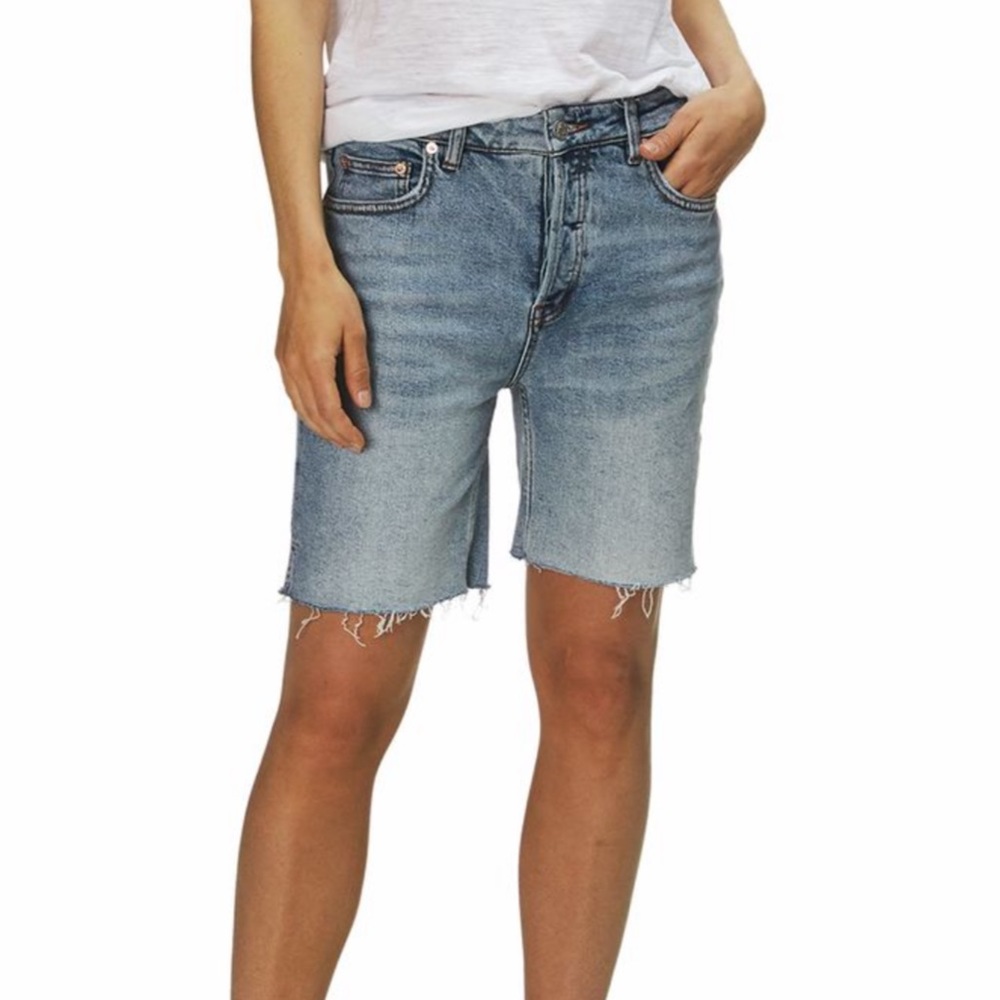 Free People- Blue Denim Bermuda Shorts- Sz: 26